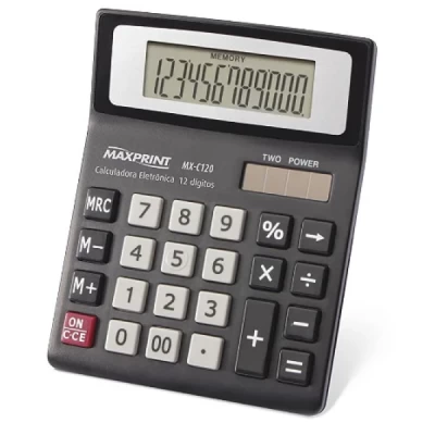 Calculadora de Mesa MX-C120 Preta - Maxprint