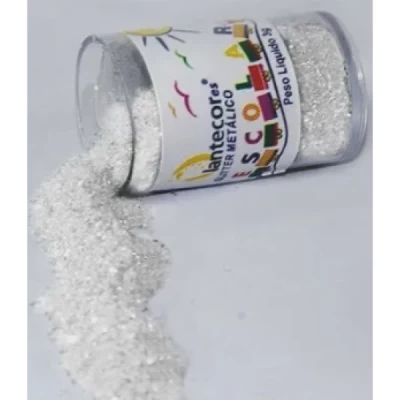 Glitter em Pó Brilho - Branco - 3g - Lantecor