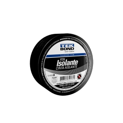 Fita Isolante Preta 19mm x 5m - Tekbond